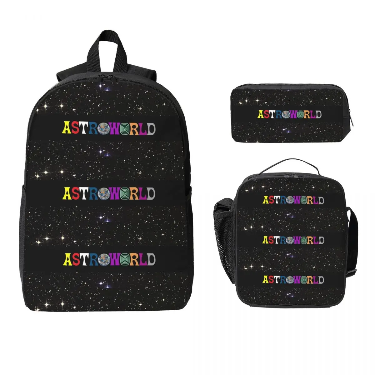 

Рюкзак Astroworld 1, студенческая сумка для книг для мальчиков и девочек, школьная сумка, сумки на плечо для ноутбука, 3 шт., изолированная сумка для обеда, пенал
