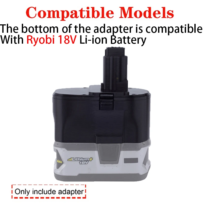 Adaptador portátil para herramientas DeWalt ni-cd ni-hi a Ryobi 18V ONE + adaptador/convertidor de batería de iones de litio accesorios de herramientas eléctricas