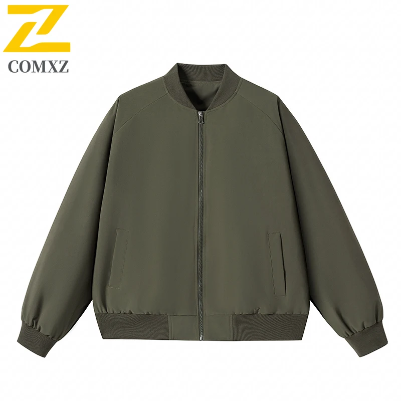 

2025 New Man Leisure Jacket Simple Style Spring Autumn Solid Color Comfortable Breathable Zipper Style Fashion Windproof Jacket