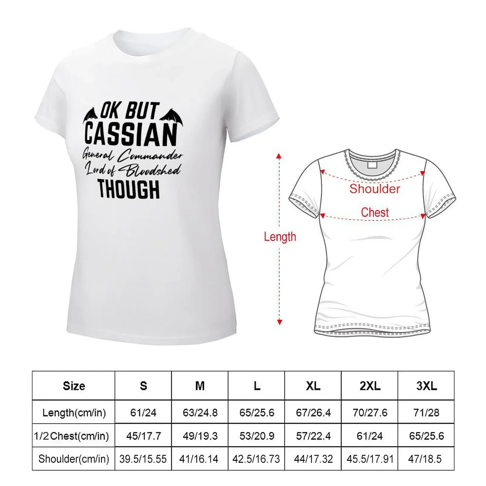 Cassian ACOTAR T-shirt shirts graphic tees lady clothes Women's summer blouses 2024