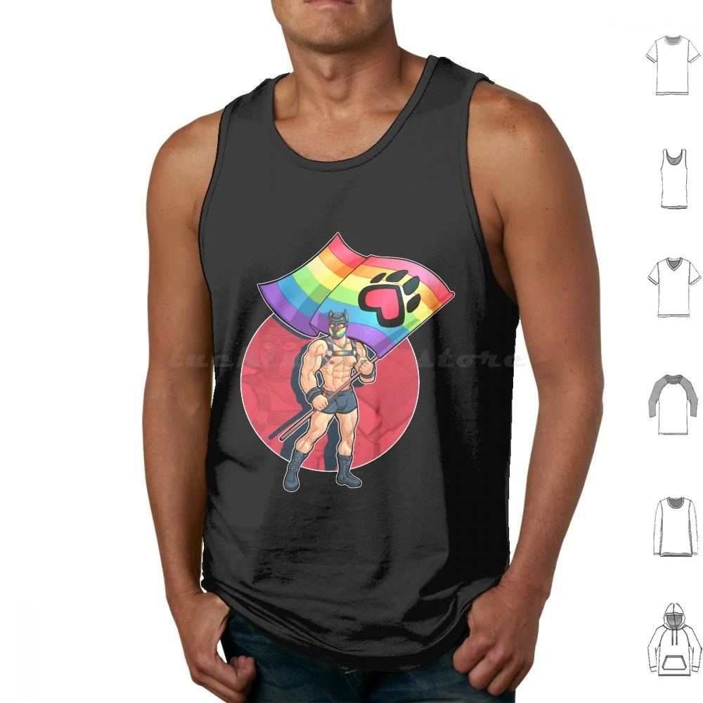 Paw Pride : Débardeurs sans manches à motif drapeau, Ours, Oursons, Chiots, Renard, Loup, Fourrure, Furry, Furaffinity, Anthro