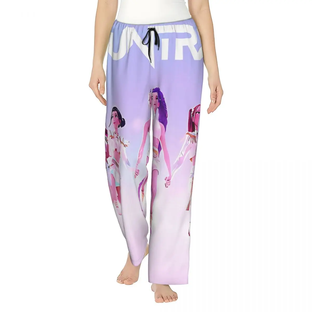 

Huntrix Kpop охотники на демонов постер фильма пижамные штаны осень ретро ночная одежда для сна низ женская удобная домашняя одежда пижамы