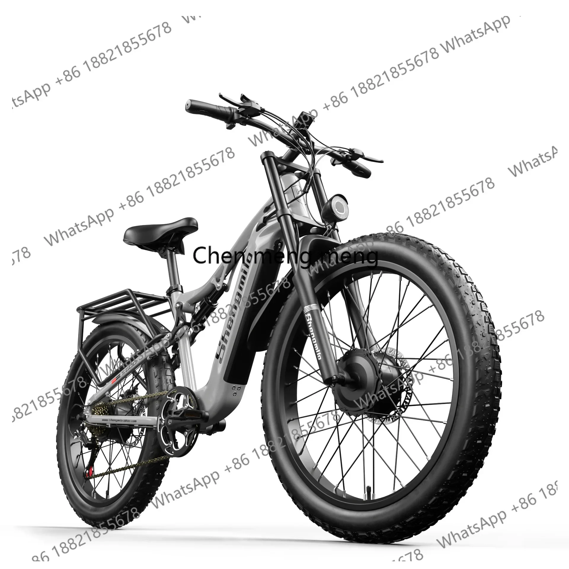 E132 Double drive electric bicycle 48V 17.5AH battery 7 speed double disc brake 26 inch brushless