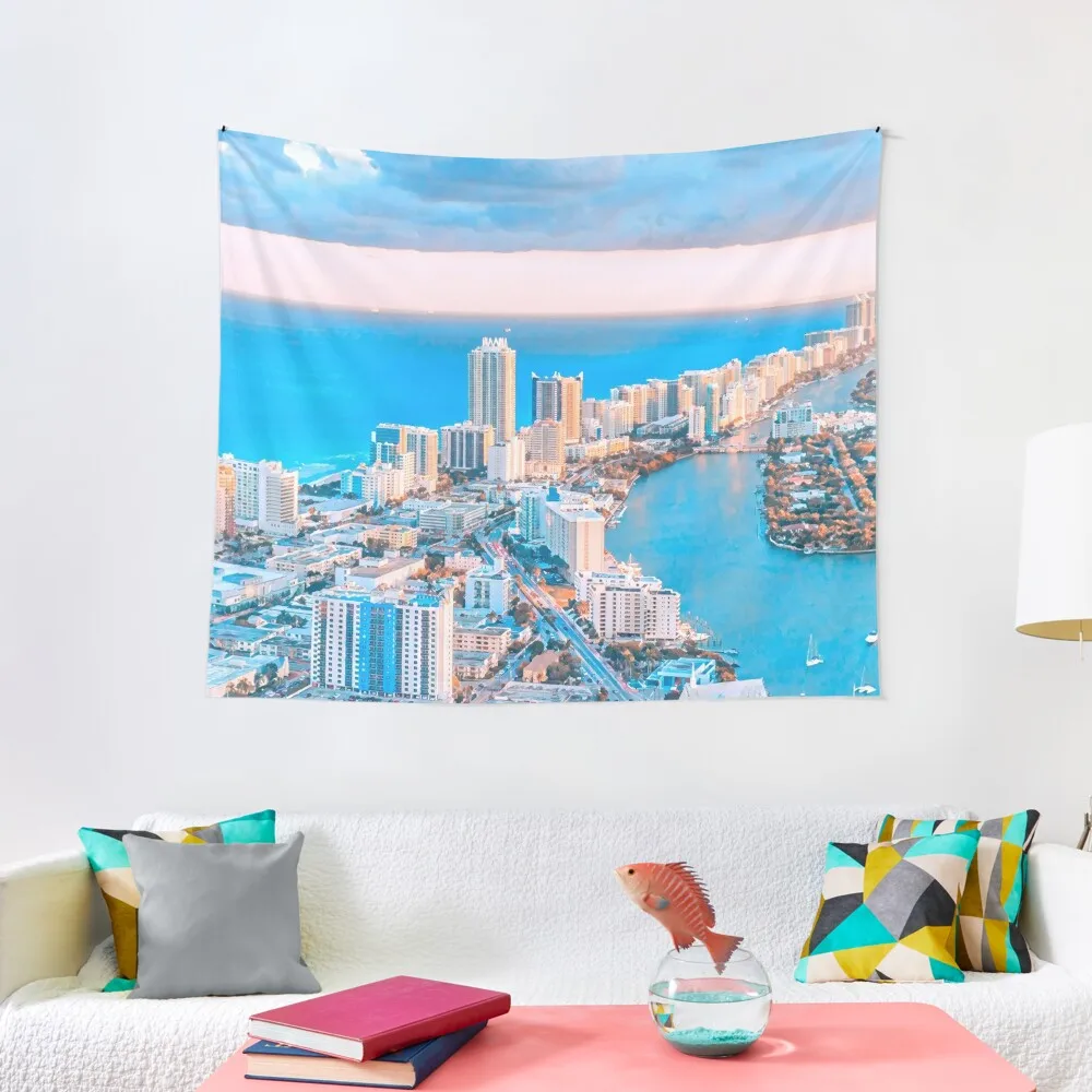 

Miami City, Florida Tapestry Japanese Room Decor Room Decor Decoration Wall Decorations For Room Tapestry