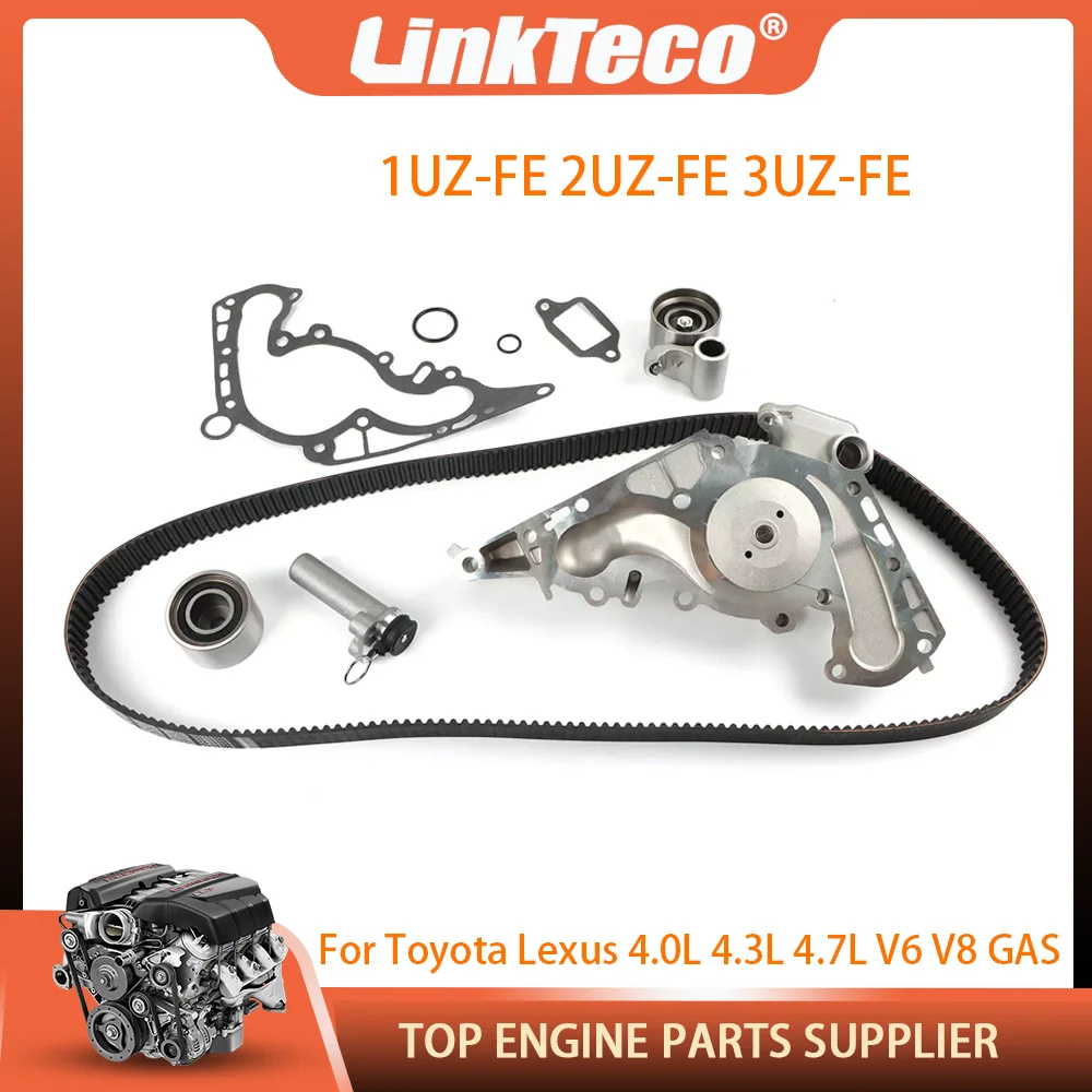 Engine Parts Timing Belt Kit & Water Pump W/ Gasket For Lexus Toyota 4.0L 4.3L 4.7L V6 V8 GAS 1UZ-FE 2UZ-FE 3UZ-FE 1997-2009