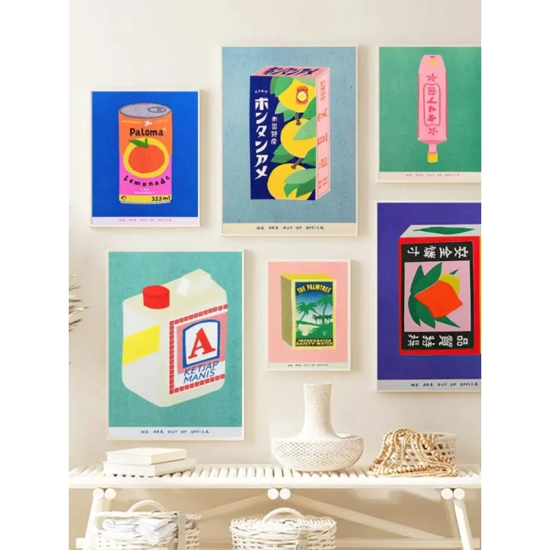 Modern Bohemian aesthetic Wall Art Mykonos Ibiza Miami Bondi Amalfi SAN Tropez Color HD oil on canvas poster Home decor Gift