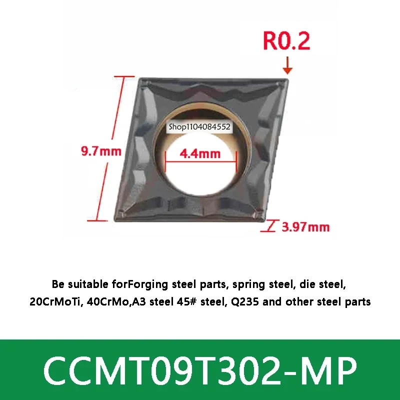 إدراج كربيد CCMT09T302 CCMT09T304 CCMT09T308 MP GP CNC داخلي