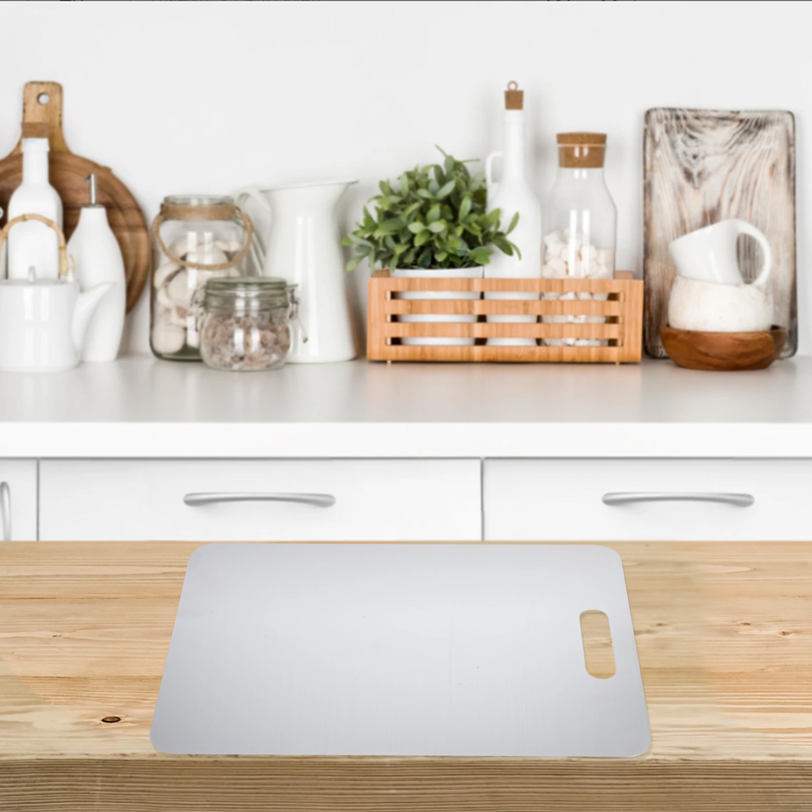 

Stainless Steel Cutting Board Reusable Nonslip Anti Scratch Kitchen Utensil Practical Food Chopping Board Cutting Boards