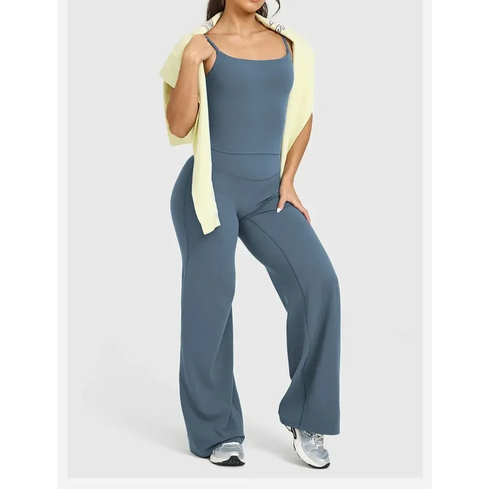 

Women's Wide Leg Yoga Pants High Waisted Straight Lounge Pants Breathable Athletic Workout Clothing Casual Trousers