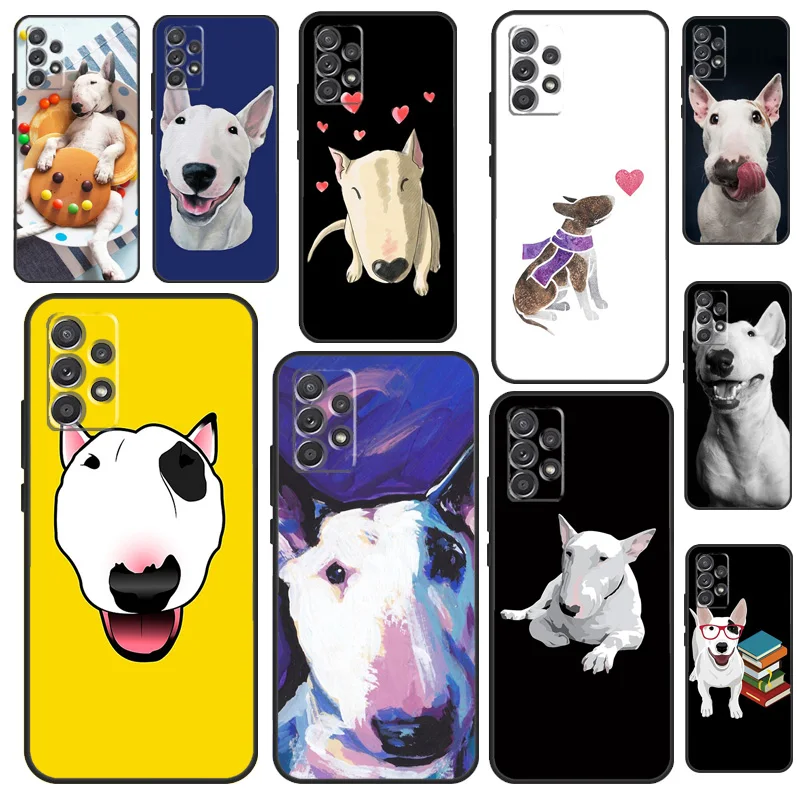 Bullterrier bull terrier perro para Samsung Galaxy A05 A06 A56 A36 A26 A16 A22 A32 A52 A54 A34 A14 A55 A15 A53 A33 A35
