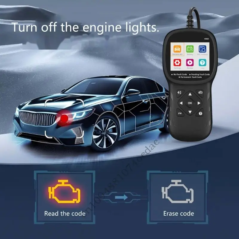 

0xxc транспортное средство obdii диагностическое инструмент батарея батарея электрический тестовый код двигателя считыватели