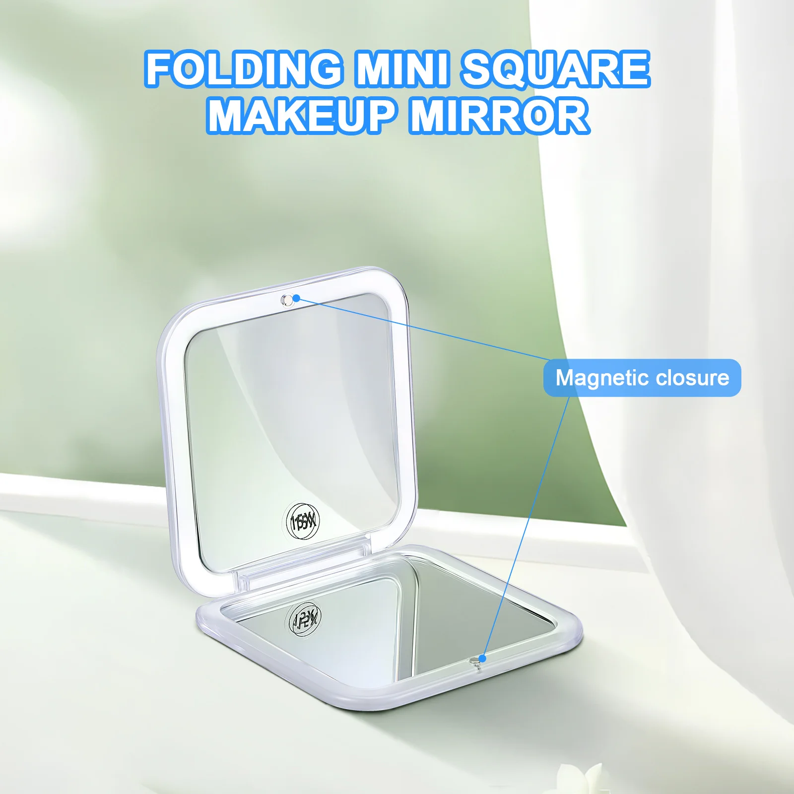 Espelho mini viagem para bolsa pequena redonda compacta lupa vaidade portátil