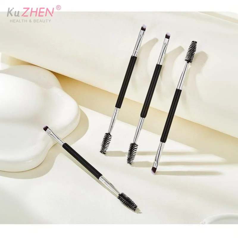 Double Makeup Brush Eyelash Brush And Blade Eyeliner Brush Fine Oblique Head Eyebrow Brush Outline Eyeliner Shadow Brush