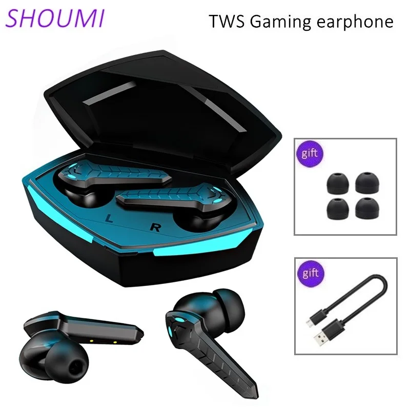 Shoumi P36 TWS Gaming Earbuds Bluetooth 5.0 Low Latency Wireless Headset Sound Position Hifi Bass Earphone for Smart Phone Gamer