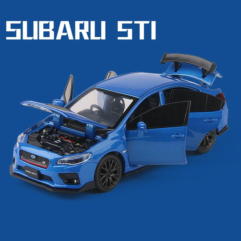 1/32 Subarus WRX STI Legierung Sport Auto Modell Diecast Simulation Metall Spielzeug Rennen Auto Modell Sound und Licht Sammlung Kinder geschenk