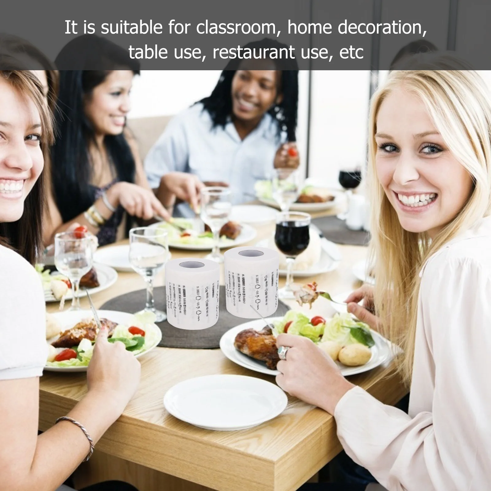 4 لفات من ورق التواليت بنمط تركيبة الفيزياء الكيميائية، راحة ناعمة عالية الامتصاص لتزيين ورشة الحمام المنزلية