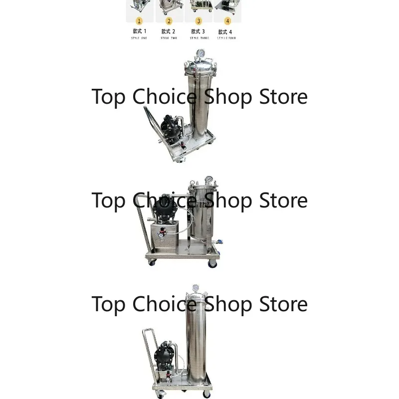 Mobile Trolley Type Filter Unit For Fluid Impurity Filtration Processing Application