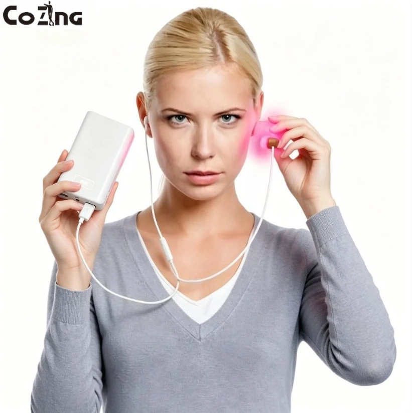 808nm LLLT Tinnitus Ear Laser Treatment Itching Earache Hearing Symptoms Otitis Relief