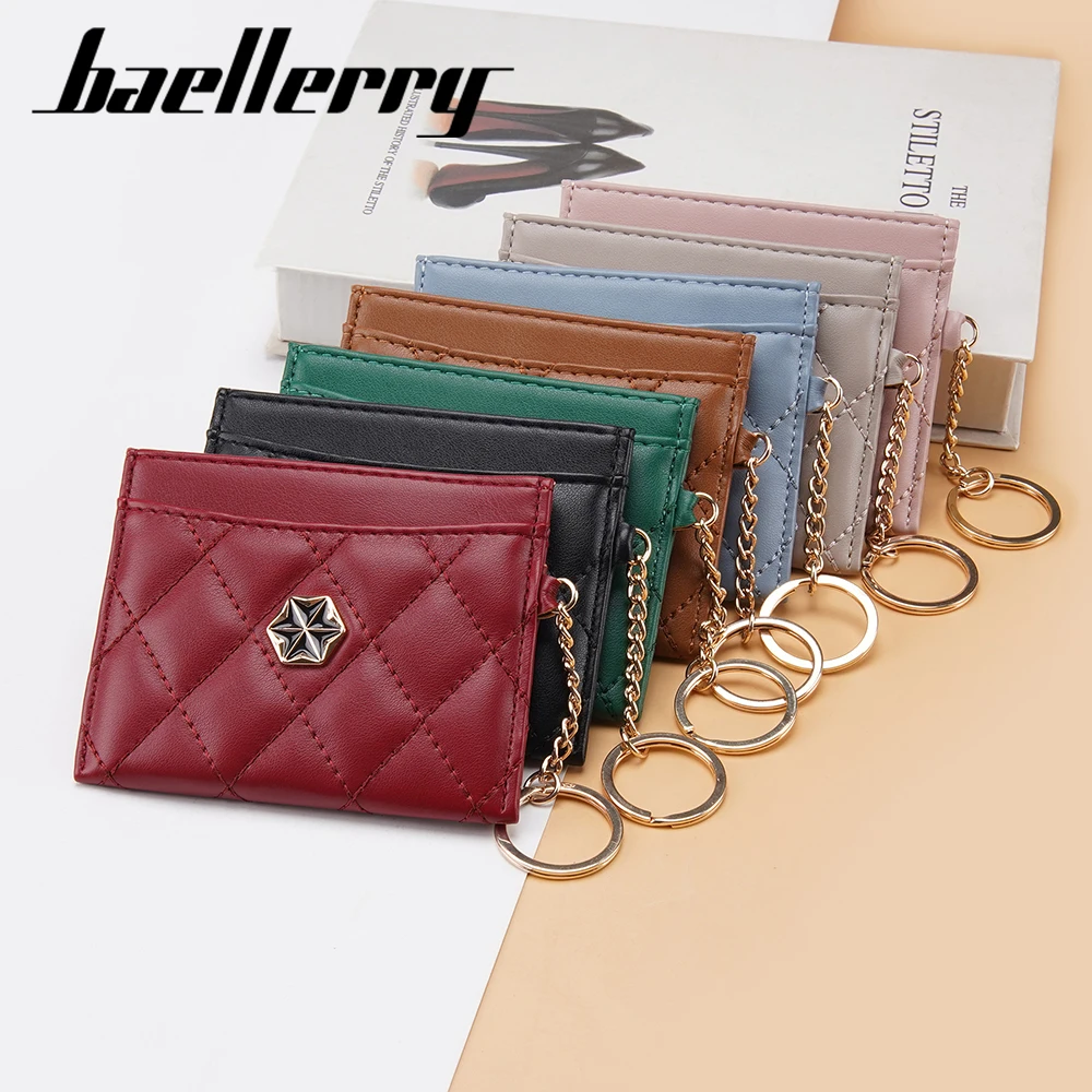 New Short Women Card Bag Wallets Mini Slim Credit Card Holder Simple Female Purse Luxury Brand Card Clips Women's Wallet