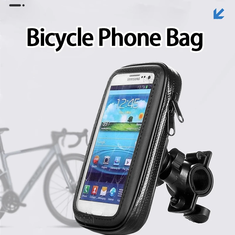 

Bicycle Phone Holder Universal Bike Motorcycle Handlebar Clip Stand Mount CellPhone Holder Water-proof Bag