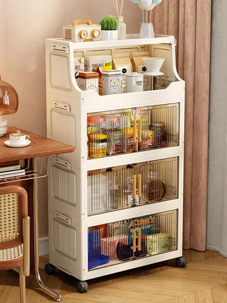 

XinXin Multi-Layer Toy Storage Rack Stand Living Room Floor Storage Cabinet Home Organization Utility Simple Style Plastic Ma...
