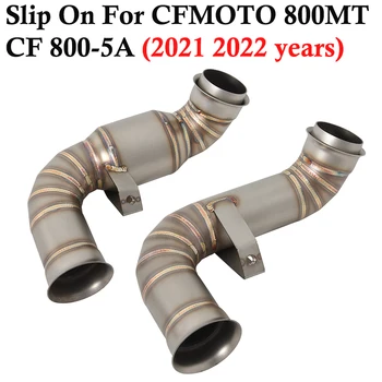 Slip on middle link pipe muffler for 800MT CF 800-5A 2021 2022 stainless steel motorcycle exhaust escape systems