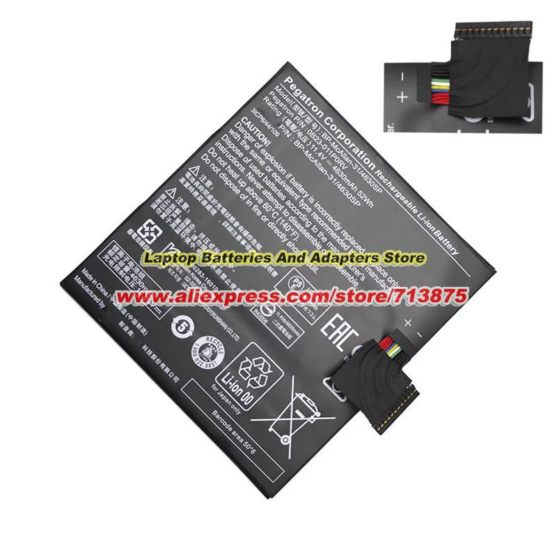 BP-McAllan-31/4630SP battery 0B23-011P0RV 0B23-011F0RV for Wacom DTH-W1320H Mobilestudio Pro 13 OB23-O11PORV 11.4V 52Wh