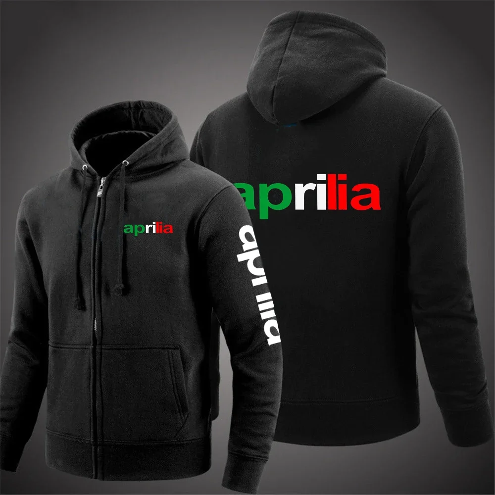 Motorrad Aprilia Frühling Herbst 2024 benutzer definierte Strickjacke Tops Reiß verschluss Hoodies Jacke drucken Kleidung Mode lässig Sweatshirt Mäntel