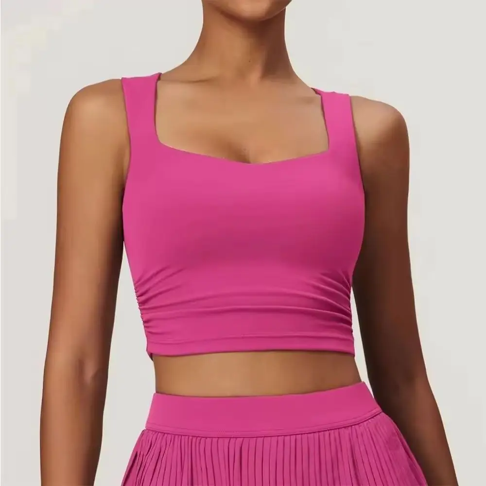 Breathable Sports Bra Anti-Sweat Fitness Top Women High Strength Yoga Bra Shockproof Crop Top Push Up Sport Bra Gym Workout Top