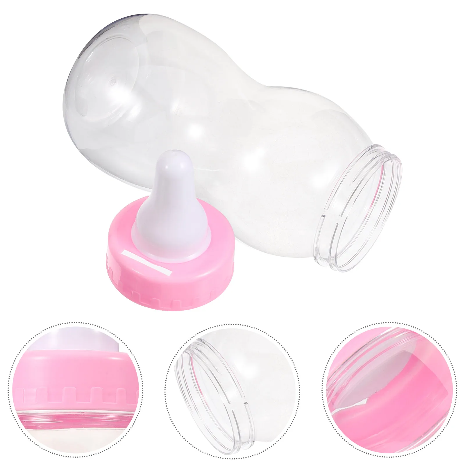 

Pink 1 Piece Baby Bottle Money Box Saving Pot for Kids Piggy Bank Cash Storage Desktop Decoration Room Gift Saving Pot