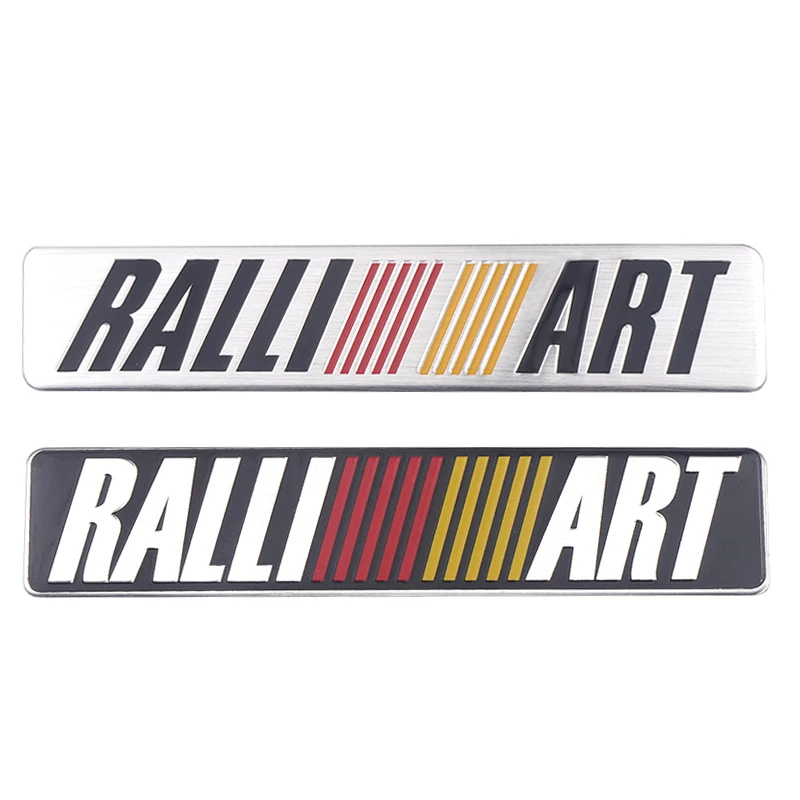 Car Alumínio Metal Ralliart Badge Logo Sticker, Decoração Tronco do corpo, Decalque para Mitsubishi Lancer EX Outlander 3 Xl L200