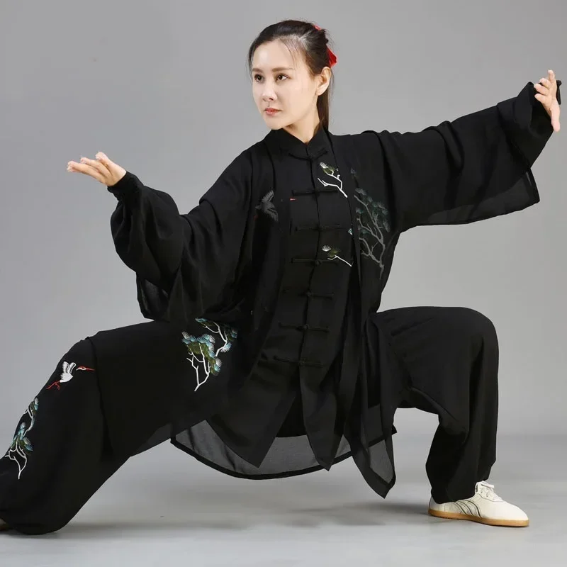 Uniforme tradicional chino de manga larga Wushu Taichi para hombre, traje de kungfu, uniformes, ropa de ejercicio de Tai Chi 1243 MN3