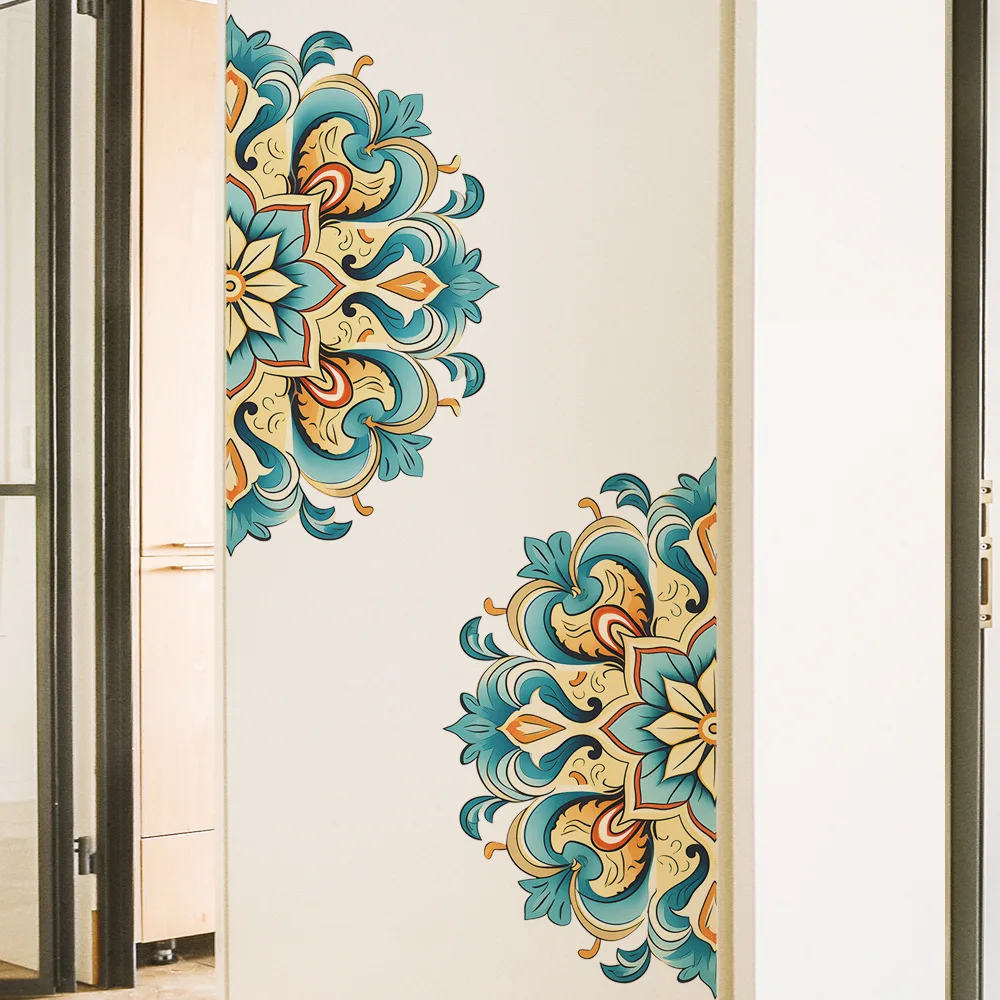 Creative Middle Eastern Retro Pattern Mandala Detachable PVC Wall Stickers Decorative Beautification Room Living Room Stickers view 6
