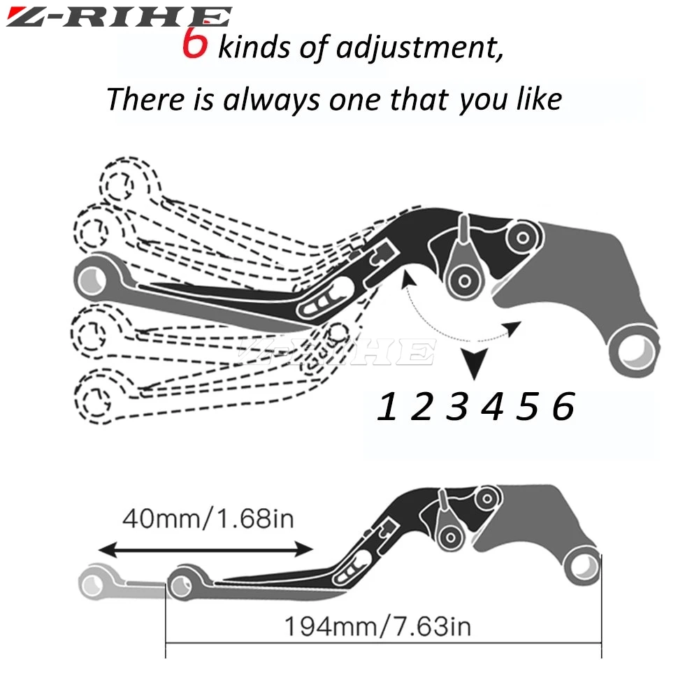 For HONDA CBR1000RR FIREBLADE SC57 CBR 1000RR 1000 RR 2004 2005 2006 2007 Brake Clutch Lever Foldable Adjustable Handle Levers view 6