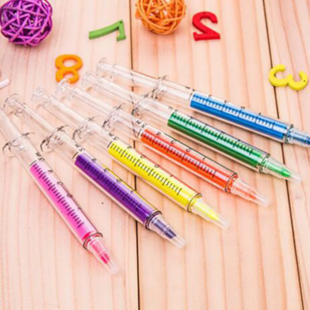

15 PCS Marker Pen Syringe Highlighter Nurse Injector Glitter Highlighters Markers