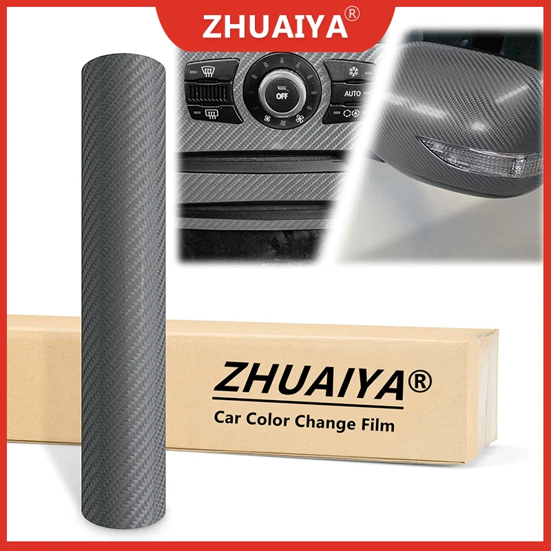 

Car Color Change Film Gray 4D Carbon Fiber Semi Gloss Shiny Vinyl Wrap Sticker Decal Car Auto Vehicle Motorcycle Film