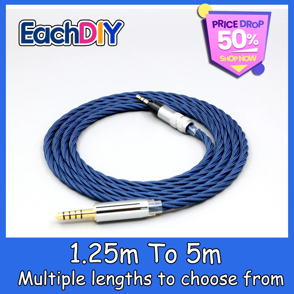 

99% Pure Silver OCC Graphene Alloy Full Sleeved Earphone Cable For Sennheiser Urbanite XL On Over Ear Headphone LN008573