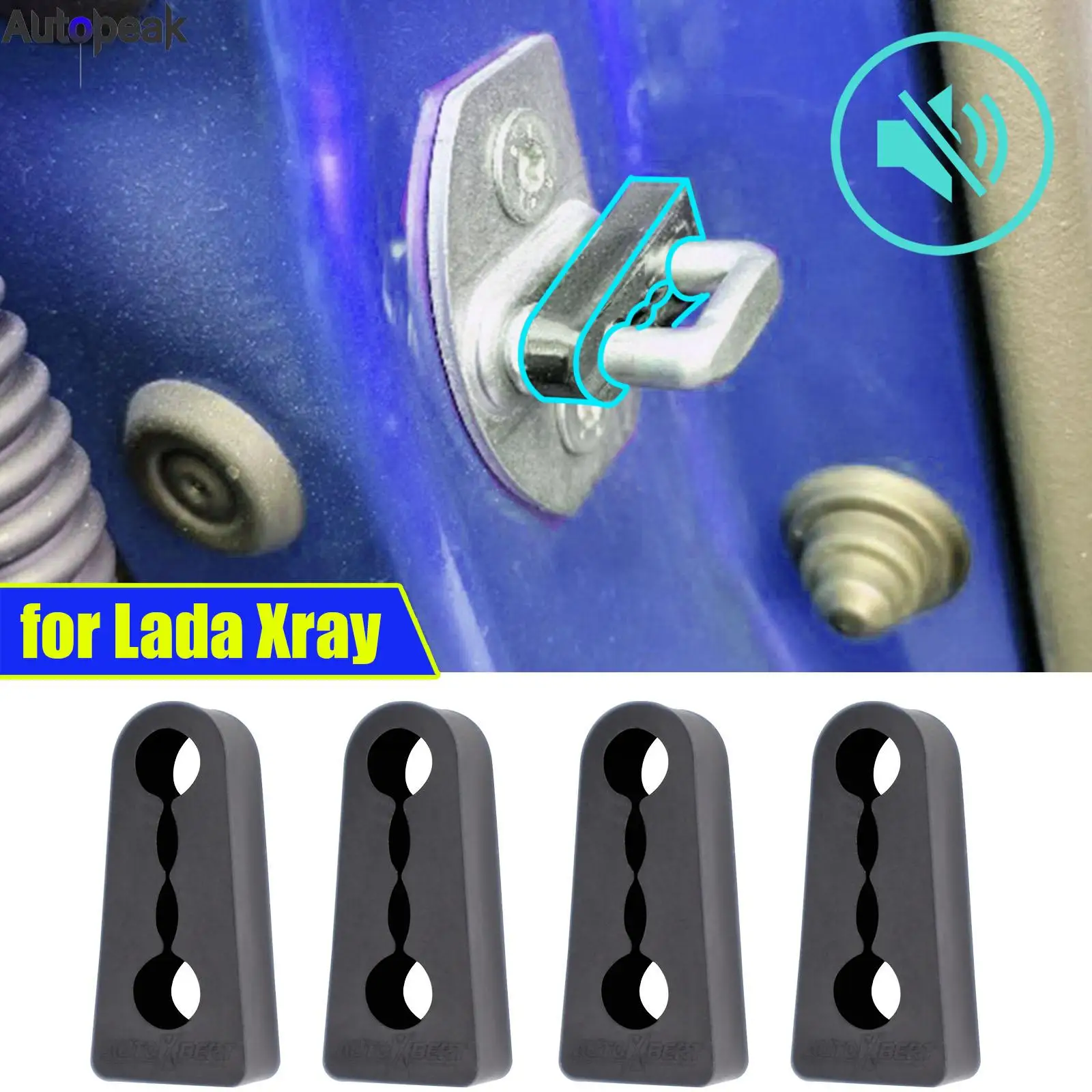 Door Lock Buffer Damper Deaf For Lada Xray X Ray CROSS Deaf Creaking Noise Insulation Seal Stopper Deadener