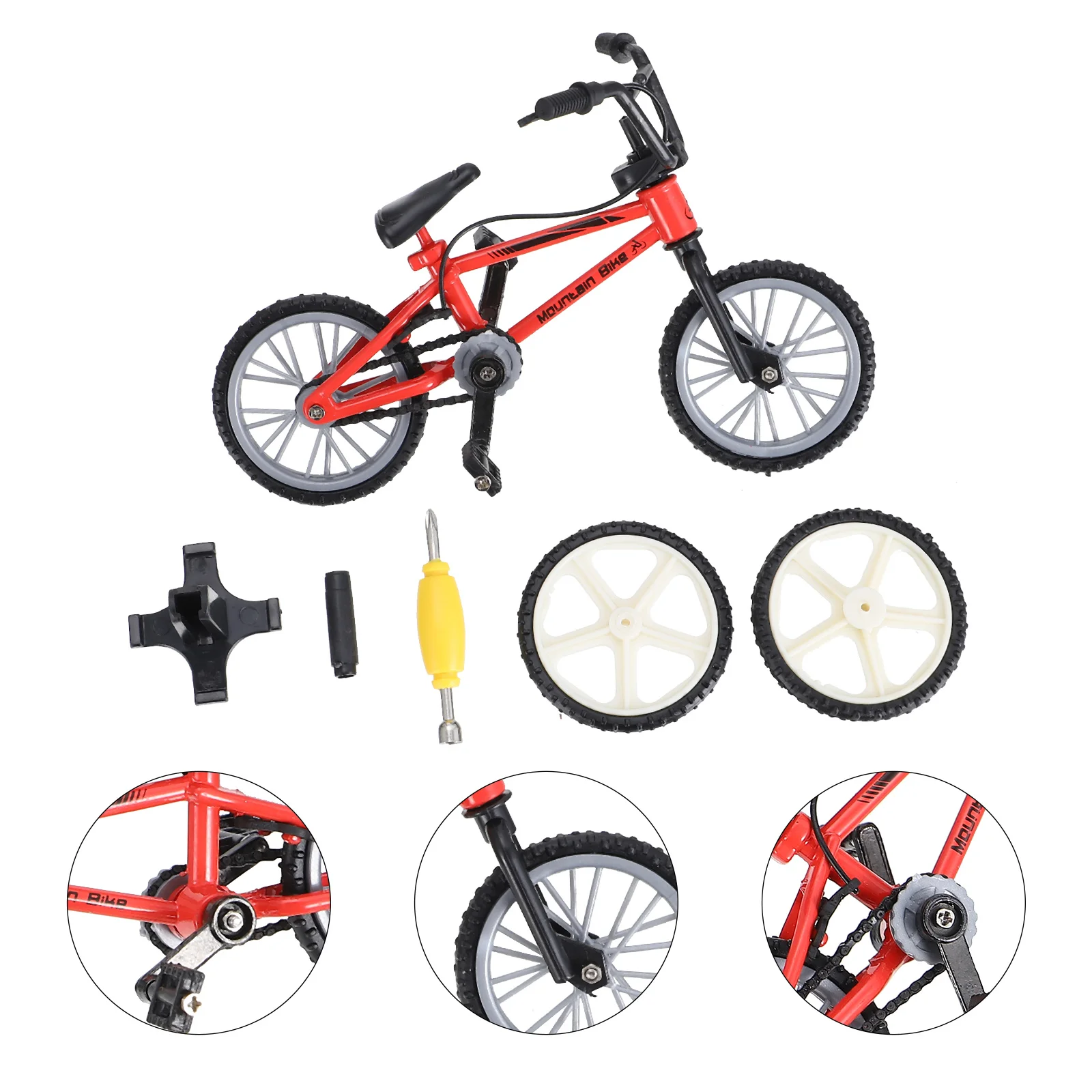 Jouets de vélo de doigt de Noël de bureau, mini vélos, Wigles, alliage d'aluminium, sports en plastique