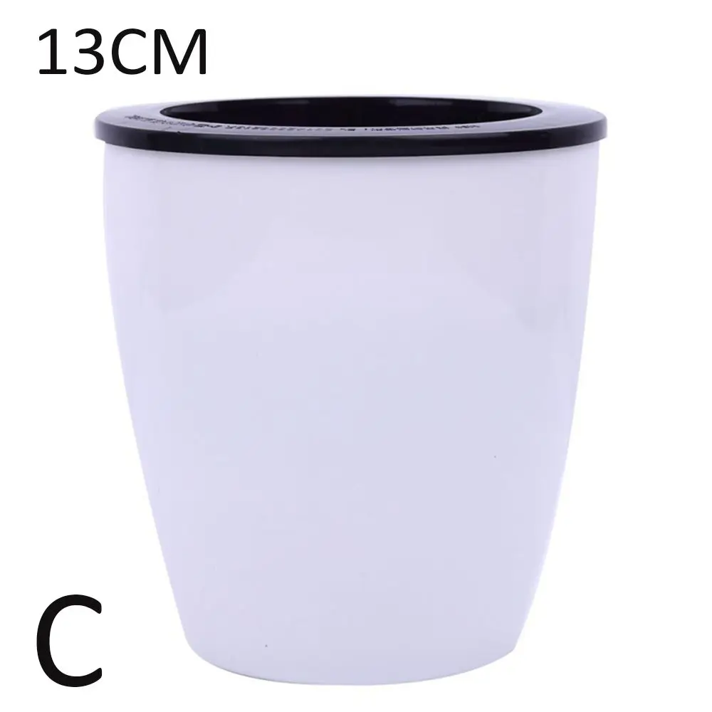 

Resin Round Self Watering Desktop Decoration Garden Supply Flower Pots Plants Basket Home Decor Planter