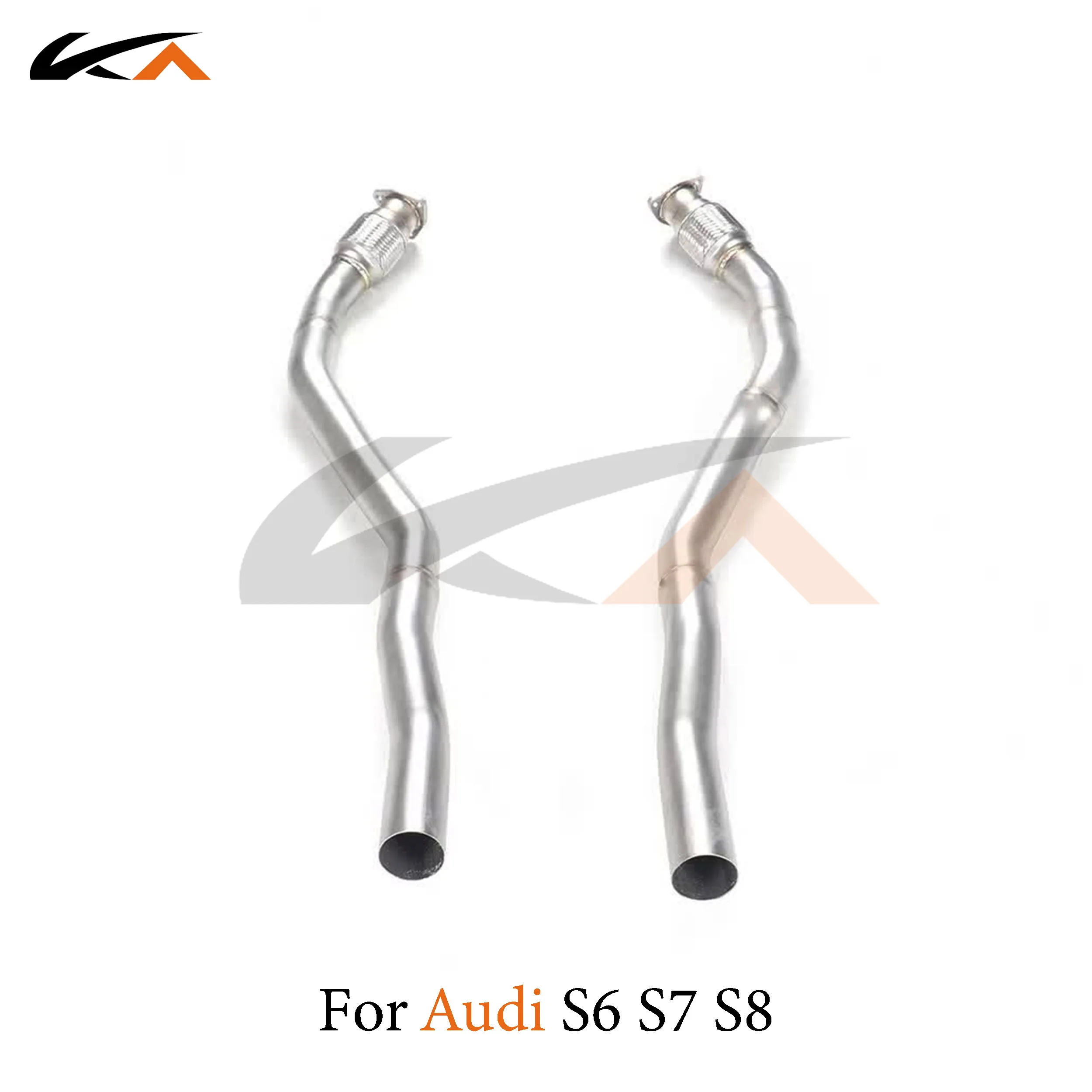 

KA Tuning exhaust system parts stainless front pipe for Audi S6 S7 S8 RS6 RS7 4.0T straight pipe performance bellows resonator