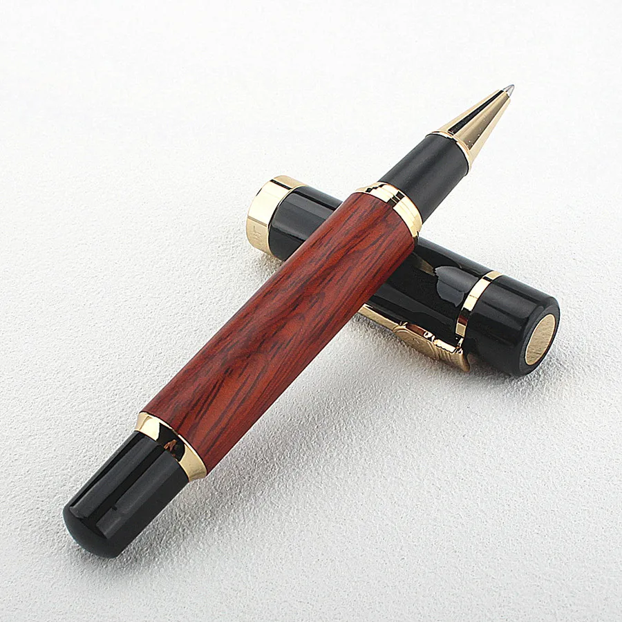 JINHAO Luxury High Quality Wood Business Office Medium Nib Ballpoint Pen School Student Supplies Pens for Writing Rollerball Pen
