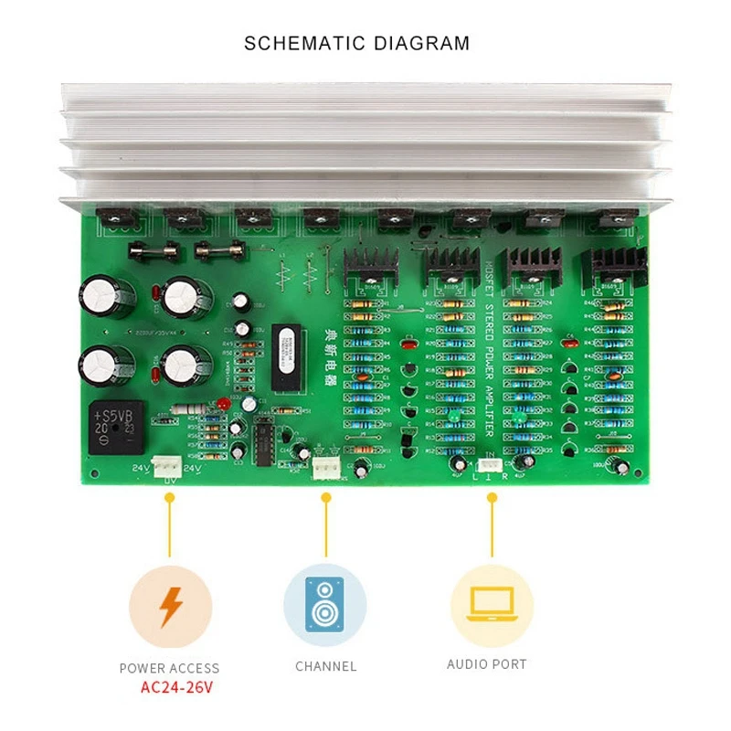 Digital Power Amplifier Board 300W High Power Bile Power Amplifier Board Module Hifi Sound Quality