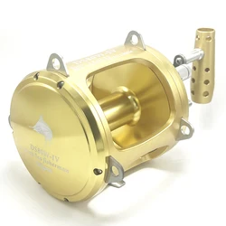 Heavy Duty CNC Fishing Reel 2 Speed 130LB Max Drag for Saltwater Deep Sea Trolling Jigging Ideal for Giant Tuna Marlin 80W 130W