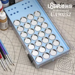 Ustar Paint Palette With Holder For Scale Model Hand-applied Coloring Hobby Accessory