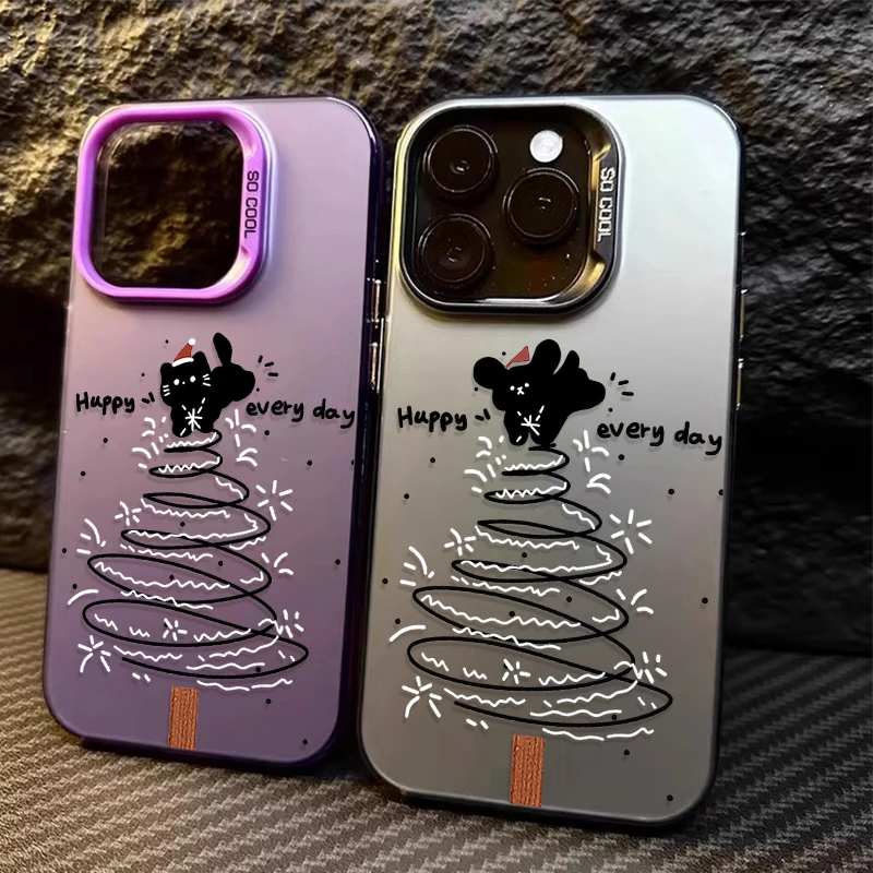 Christmas Tree Cat Dog Case for Samsung Galaxy A55 A35 A25 A15 A05 A05S 5G A13 A23 A12 A22 A32 A52 A52S A72 A51 A71 4G Cover