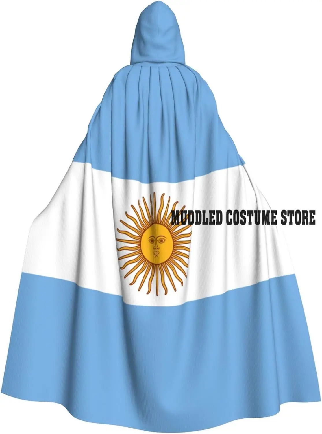 

Unisex robes capes Adult Argentine flag Print Hooded Cloak for Cosplay Halloween Carnival Costumes
