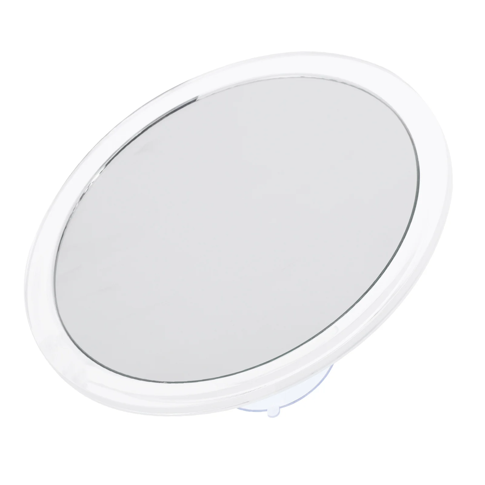 

Decor Suction Cup Vanity Mirror Anti-mist Bathroom with Magnifying Makeup White Chic Wall Sucker