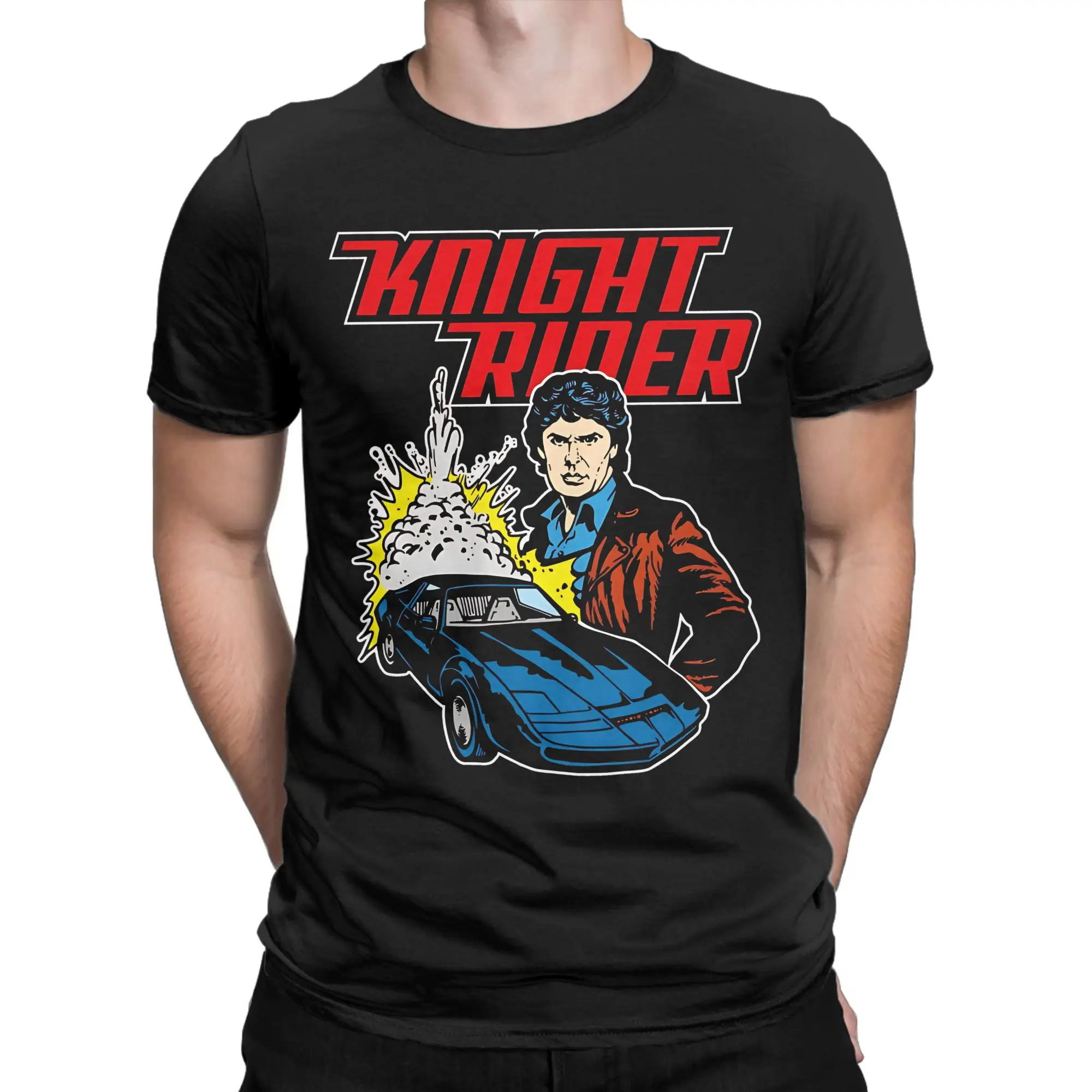 

Men Women Fashion Knight Rider Fantastic Car Tee T Shirt 100% Cotton T-shirts Clothes