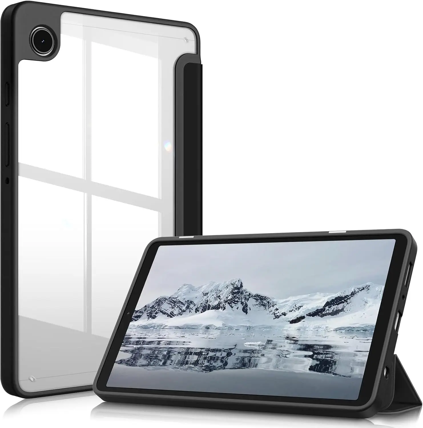 Für Galaxy S9+/S9FE+/S9+/A9/A9+ Acryl-Schutzhülle mit Stiftfach, dreifach faltbare, sturzsichere Tablet-Lederhülle – Detail 1